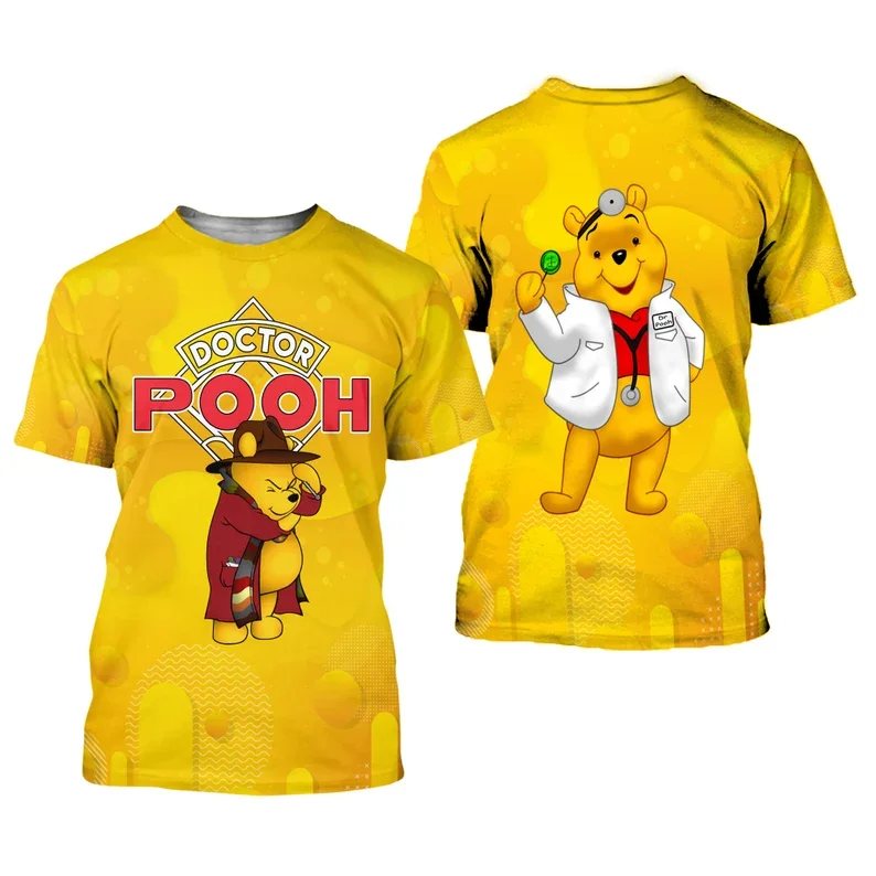 

Футболка унисекс с 3D-принтом Dr. Winnie the Pooh, Повседневная футболка с желтыми пуговицами, одежда для отпуска, для мужчин и женщин, S