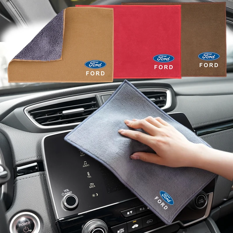 

Полотенце из микрофибры для чистки автомобиля, сушилка, автомобильные аксессуары для Ford Explorer 5 Focus 2 3 Ranger Mk3 Mk4 Mk1 Ecosport Mondeo 4 5