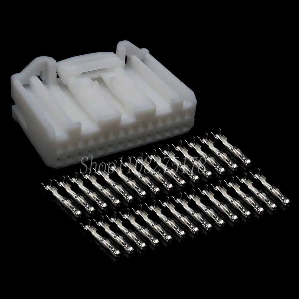 

1 комплект 28 Pin 1565377-1 1565380-1 90980-12555 автомобильная аудиосистема навигация заднего вида проводной соединитель Автомобильная вилка для Nissan Toyota