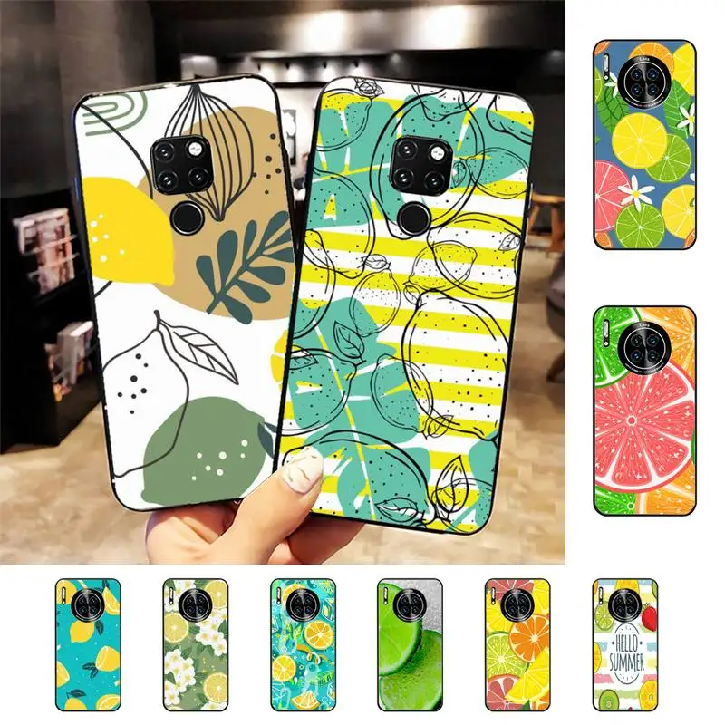 

Summer green leaves fruit lemon Phone Case for Huawei Mate 20 10 9 40 30 lite pro X Nova 2 3i 7se