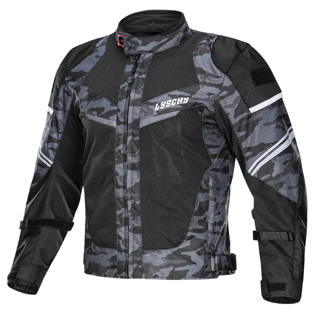 

Мотоциклетная куртка LYSCHY, городская Летняя мужская защита, светоотражающая дышащая одежда, защитное снаряжение, белый Камуфляжный плащ