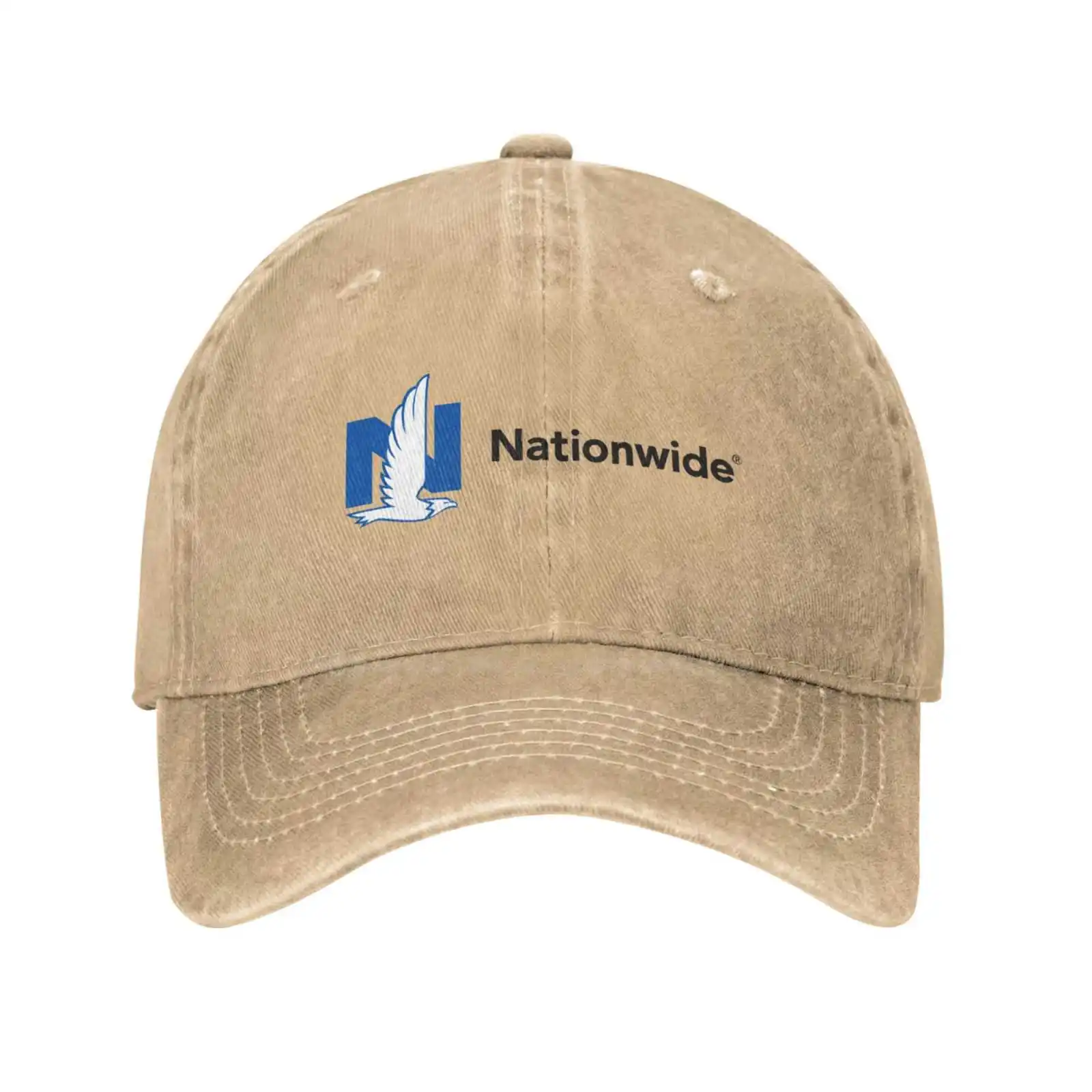 

Nationwide Mutual Insurance Company logo Print Graphic Casual Denim cap Knitted hat Baseball cap