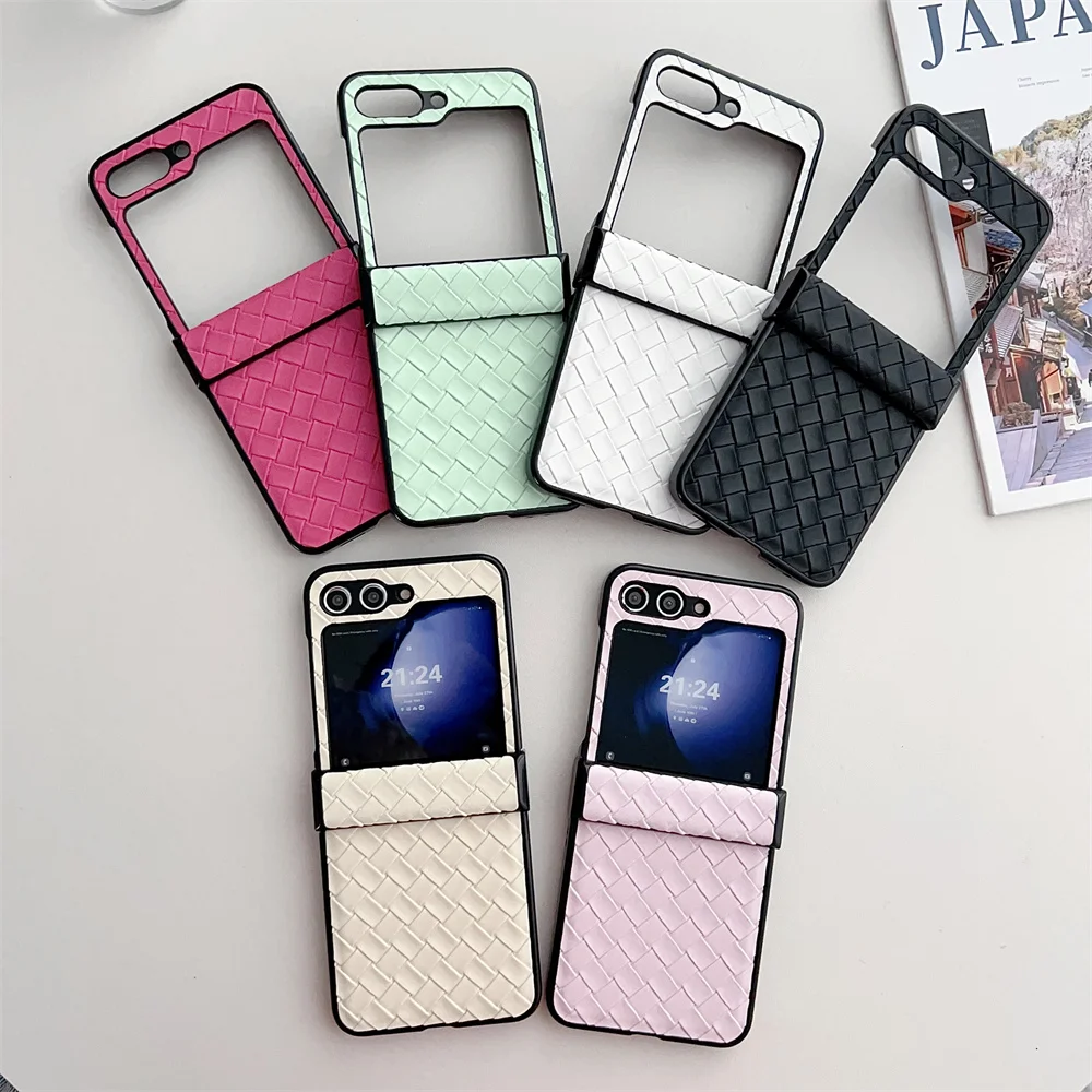 Тканый чехол для телефона с рисунком для Samsung Galaxy Z Flip 3 4 5 ...