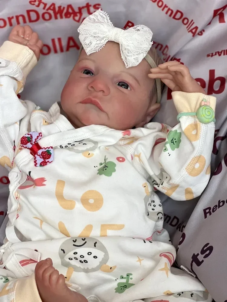 45 см Levi мягкая ткань тело уже готовая окрашенная новорожденная кукла реборн 3D