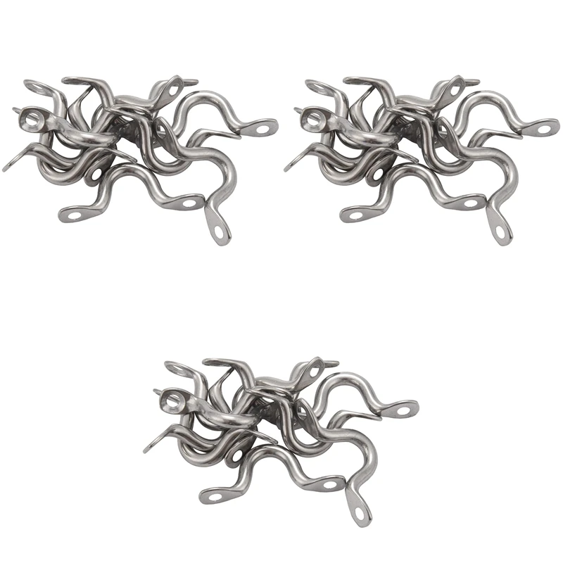 

30Pcs Pad Eyes, Tie Down, Kayak Deck Loops, Tie Down Anchor Point, Footman's Loop for Kayak Canoe Rigging