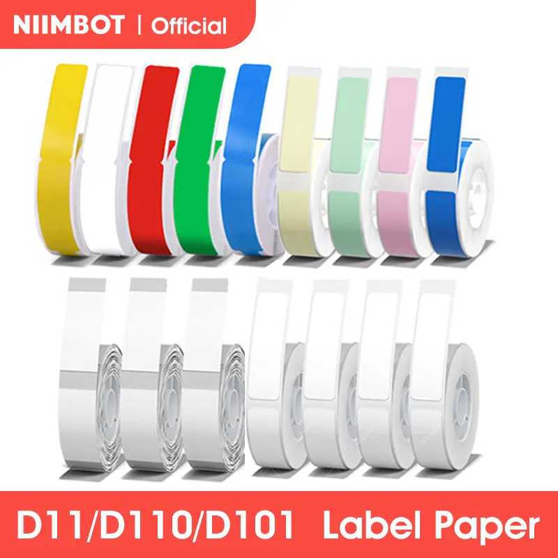 Фотобумага Niimbot D11 D110 D101, этикетка для печати, водонепроницаемая противомасляная лента, устойчивая к царапинам этикетка, наклейка
