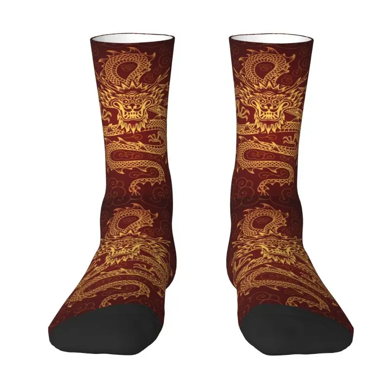 

Fun Men's Dragon Totem Asian Style Dress Socks Unisex Warm Breathbale 3D Printing Chinese Oriental Mythical Crew Socks