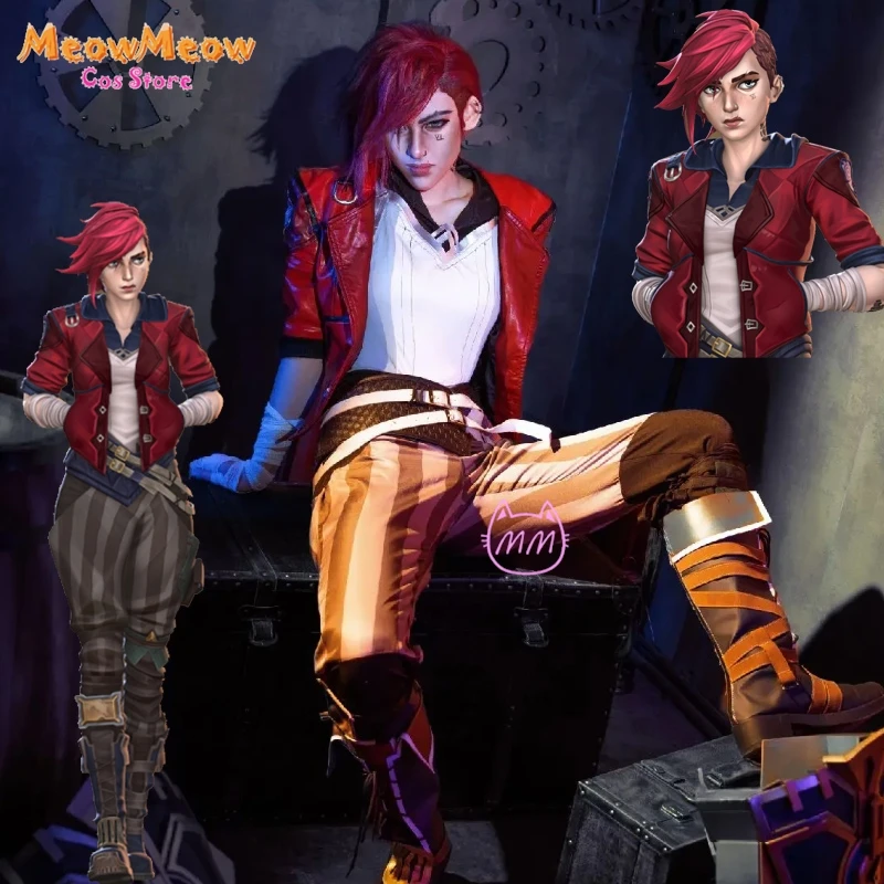 ТВ Arcane Vi Violet Кейтлин Силко Косплей Костюм Игра Ролевая игра Женский наряд Lol