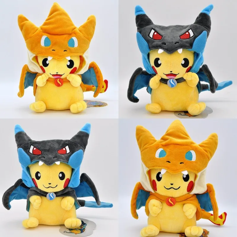 

20-23CM Mega Charizard X&Y Cosplay Pikachu Peluche Stuffed Kawaii Animals Pokemon Dolls Plush Children Toys Kids Christmas Gifts