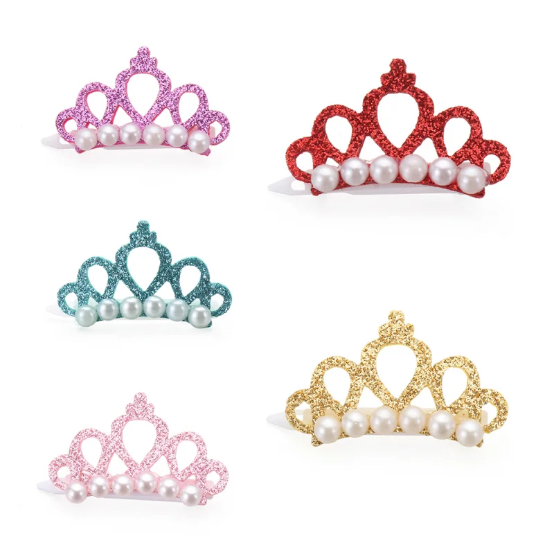 Шпилька из искусственного жемчуга в форме короны для маленьких собак и кошек