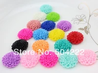 60pcs thick resin dahlia flower cabochon 25mm 1 0 inch cell phone decor hair accessory supply embellishment diy resin daisy