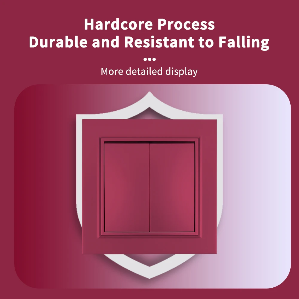 WESA Red Frosted светильник настенный выключатель огнестойкая пластиковая панель