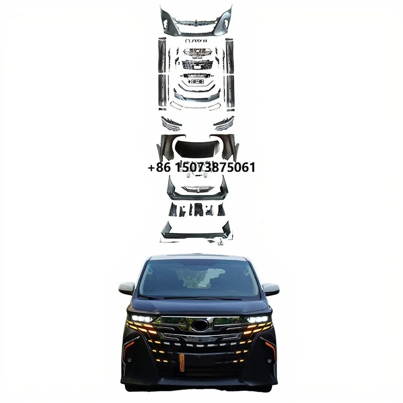 Фото Комплект обвесов серии 40 для Alphard 2015-2023: обновление бампера, капота и светодиодных фар (для серий 30 и 35) №1