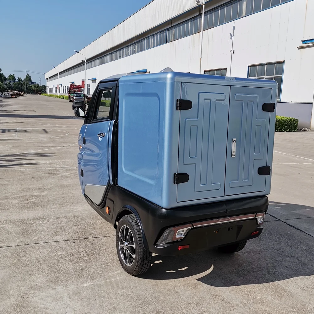 

Made in China Passenger and Cargo Electric Tricycle Box Tricycle & Hopper Truck Enclosed Cab Automatic Rotating Seat