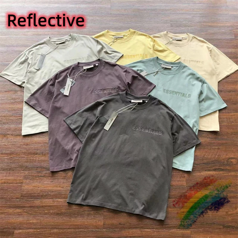 

Светоотражающая футболка с логотипом для мужчин и женщин, лучшее качество, лето 1:1, свободная футболка, топы, футболки