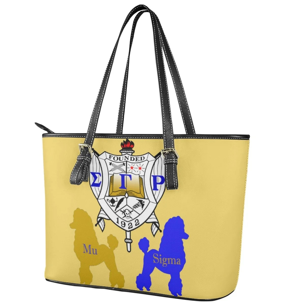 Elegant Handbags Women 2023 Luxury Shoulder Bags Sigma Gamma Rho Design Pattern PU Leather Ladies Tote Bags Top-Handle Drop Ship