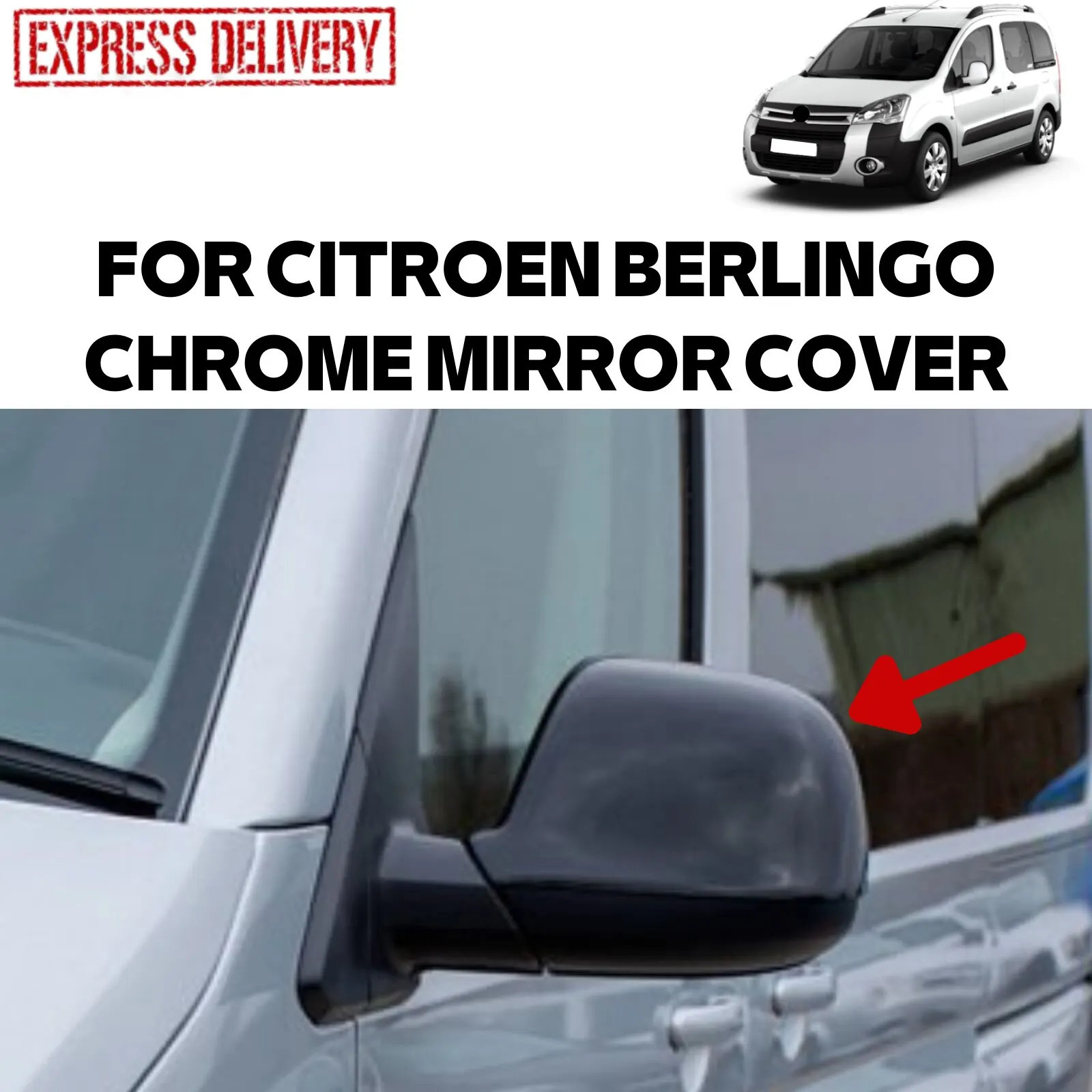 

Для CITROEN BERLINGO 2 2008-2012 2 шт. черный хромированный боковой зеркальный чехол из АБС-пластика яркая дверь автомобиля Модифицированная совершенно ...