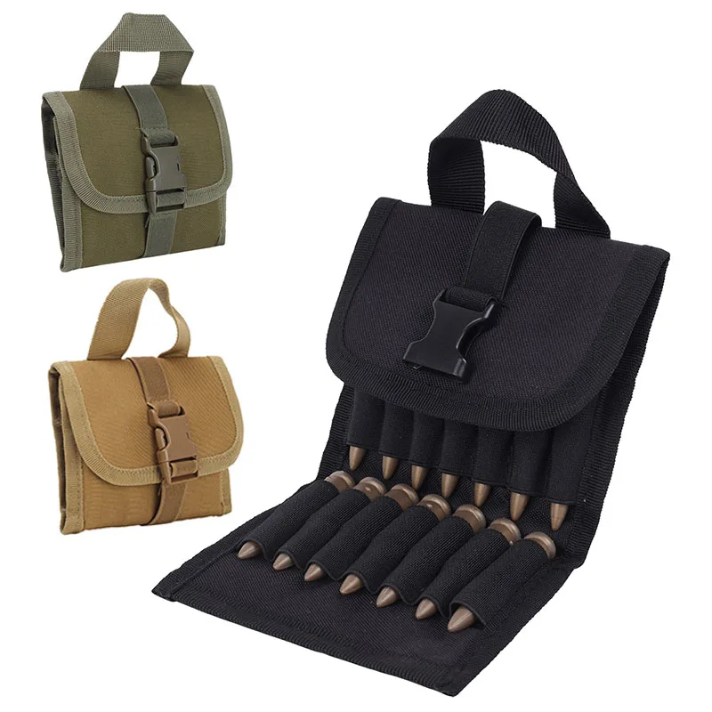 

Tactical 14 Rounds Rifle Cartridge Shotgun Bullet Shell Holder Molle Ammo Pouch Foldable 12 Gauge Carrier Hunting Gun Mag Bag