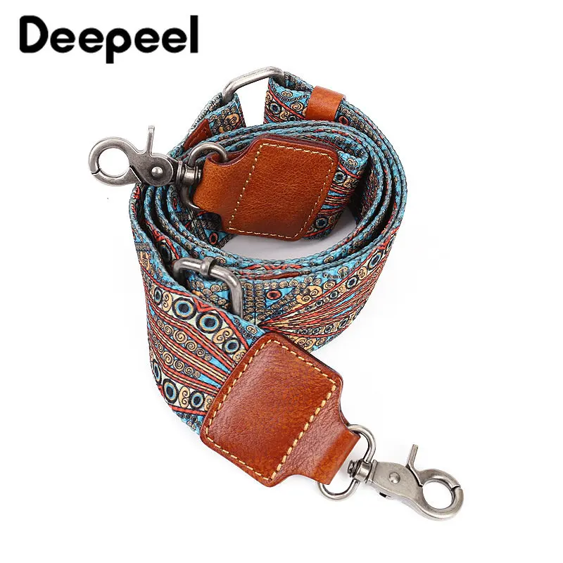 Deepeel 5cm Vintage Boho Wide Bag Strap for Handbag Crossbody Bags 96-138cm Adjustable Cowhide Shoulder Straps Accessories