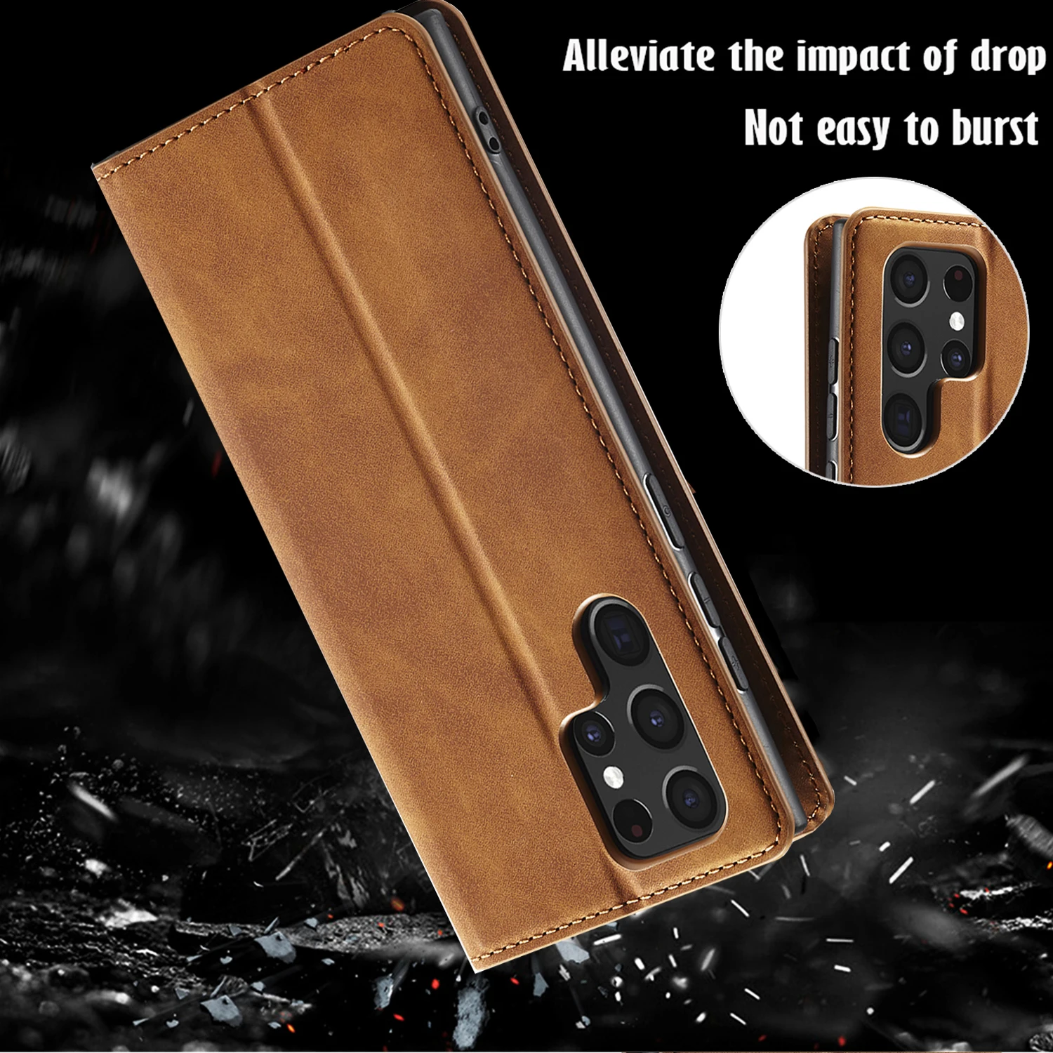 Luxury Flip Leather Phone Bag Case For Samsung Galaxy S23 S22 S21 S20 FE Ultra S10 S9 S8 Plus S7 Edge Note 9 Wallet Cards Cover