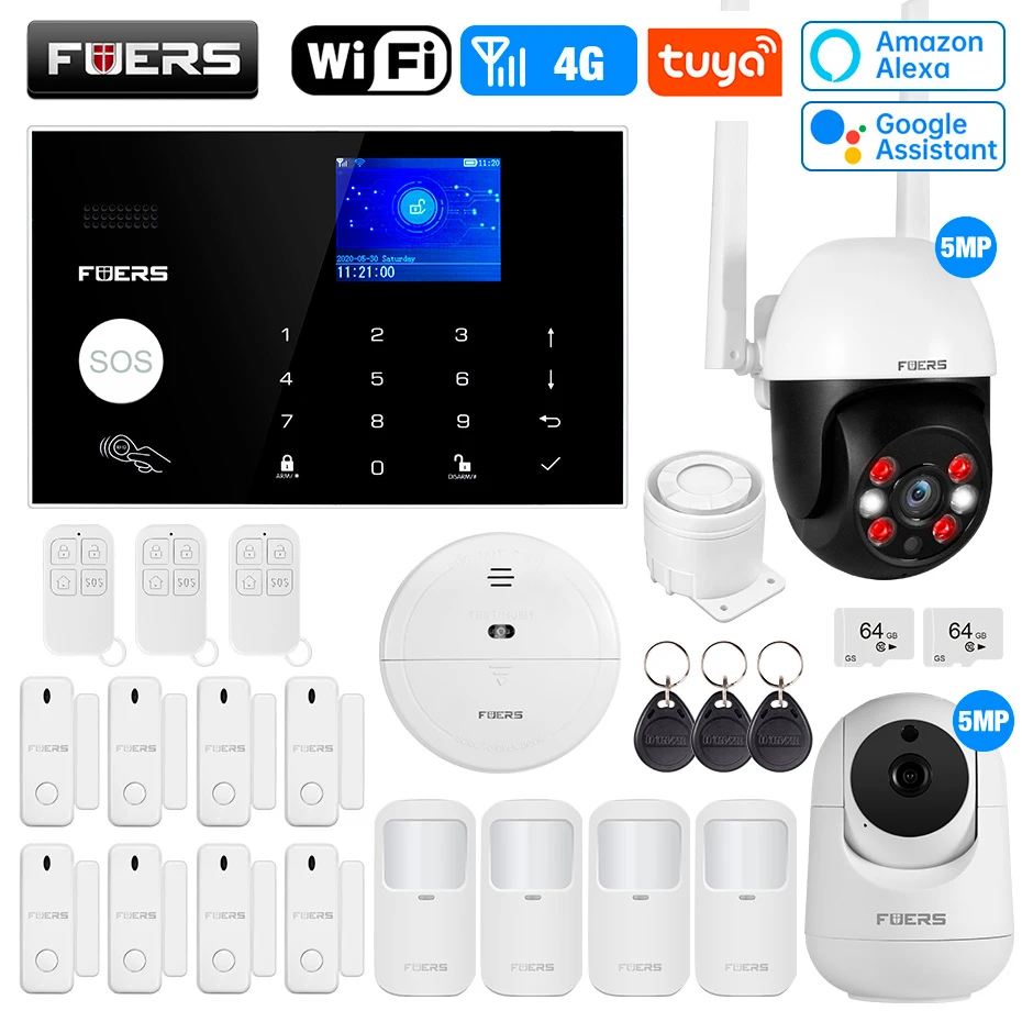 

FUERS G34 Tuya Smart WiFi 4G Система безопасности