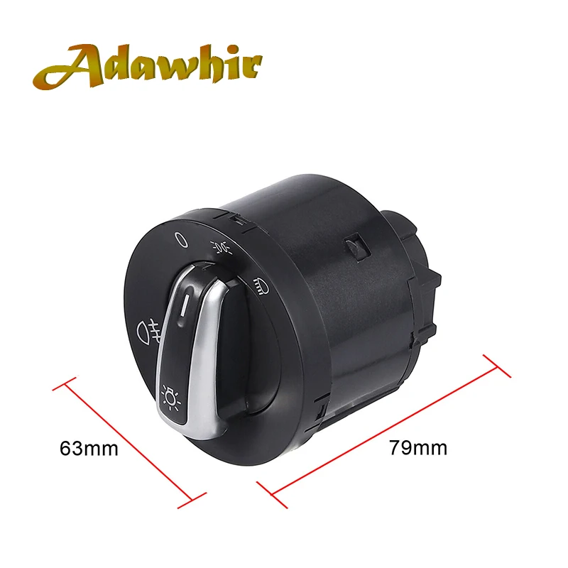 

Хромированный переключатель управления противотуманной фарой 3C8941431B для VW Caddy III Touran Jetta Golf V VI 5 6 Jetta Passat B6 CC Sharan Rabbit