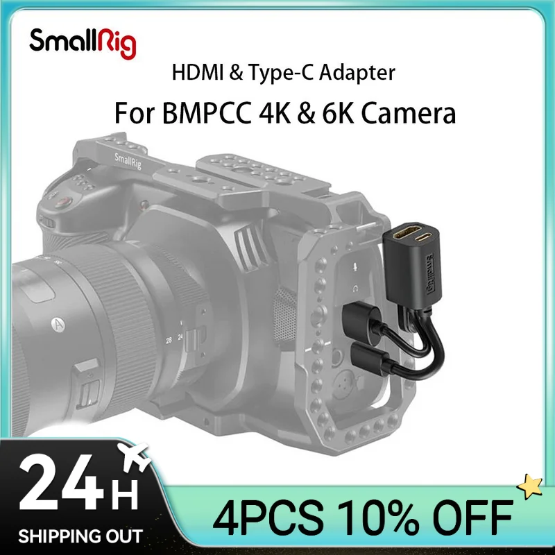 Переходник SMALLRIG HDMI/USB/Type-C для карманной кинокамеры Blackmagic для BMPCC 6K/4K Camera Cage - 2960