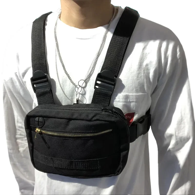 

Hip-Hop Chest Bag Outdoor Oxford Tactical Streetwear Vest Chest Rig Bags Women Functional Waistcoat Chest Utility Pack G108