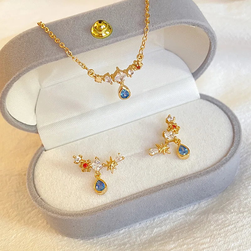 

Fanualoli 2022 New Product Star Bright Earring Gold Diamonds Earrings For Women Korean Fashion Jewelry For Women Free Shipping