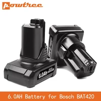 bat420 12v 6 0ah li ion replacement battery for bosch bat411 bat412 bat413 bat414 10 8 volt max battery cordless power tools