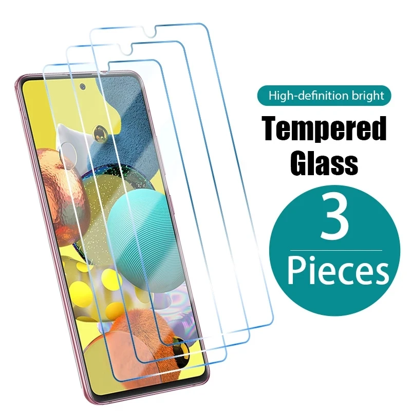 

3PCS Protective Glass for Samsung A51 A52 A50 A12 A02S A21S Screen Protector on Galaxy A71 A31 A72 A10 A20 A30 A70 A31 A32