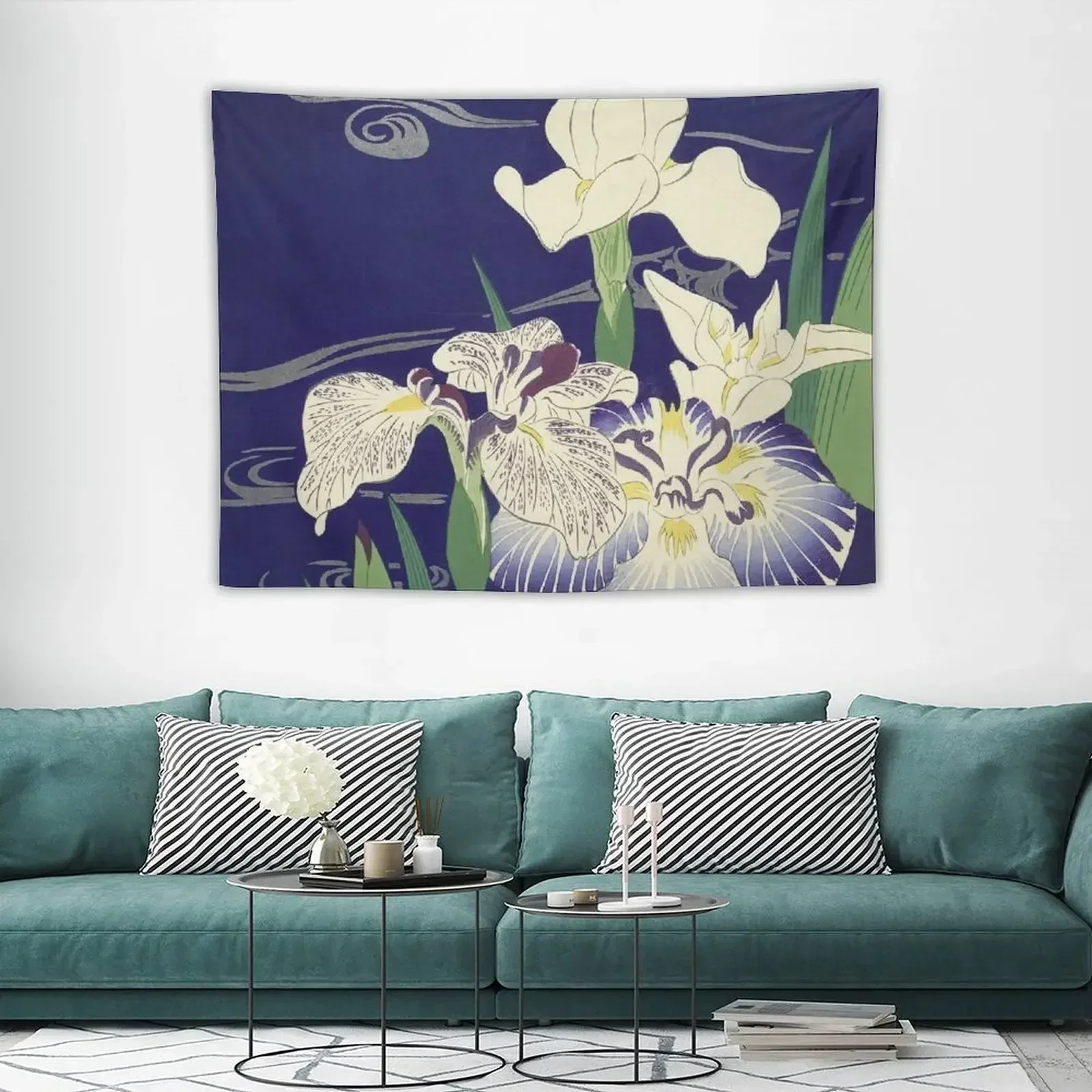 Irises byTsukioka K?gyo японский гобелен из древесины настенный декор ковер на стене