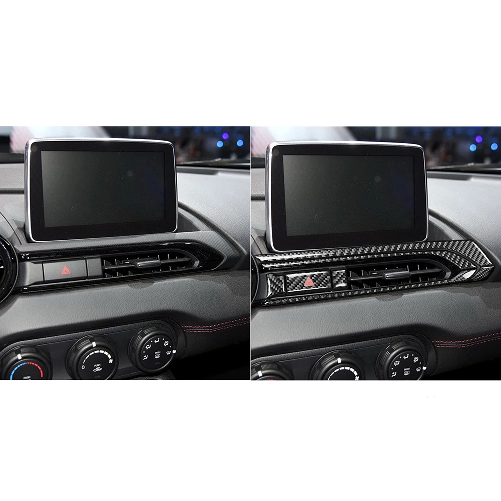 

Central Air Vent Cover Trim Accessories Carbon Black Left-hand Drive Trim 7pcs/set Carbon Fiber And Epoxy Coating