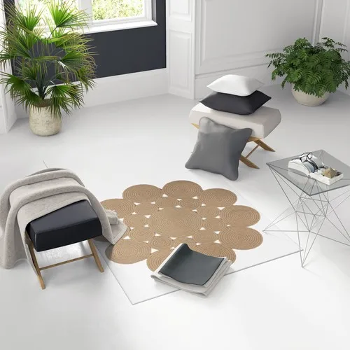 H10 домашние декоративные коврики ручной вязки из натурального джута J25 | Дом и сад