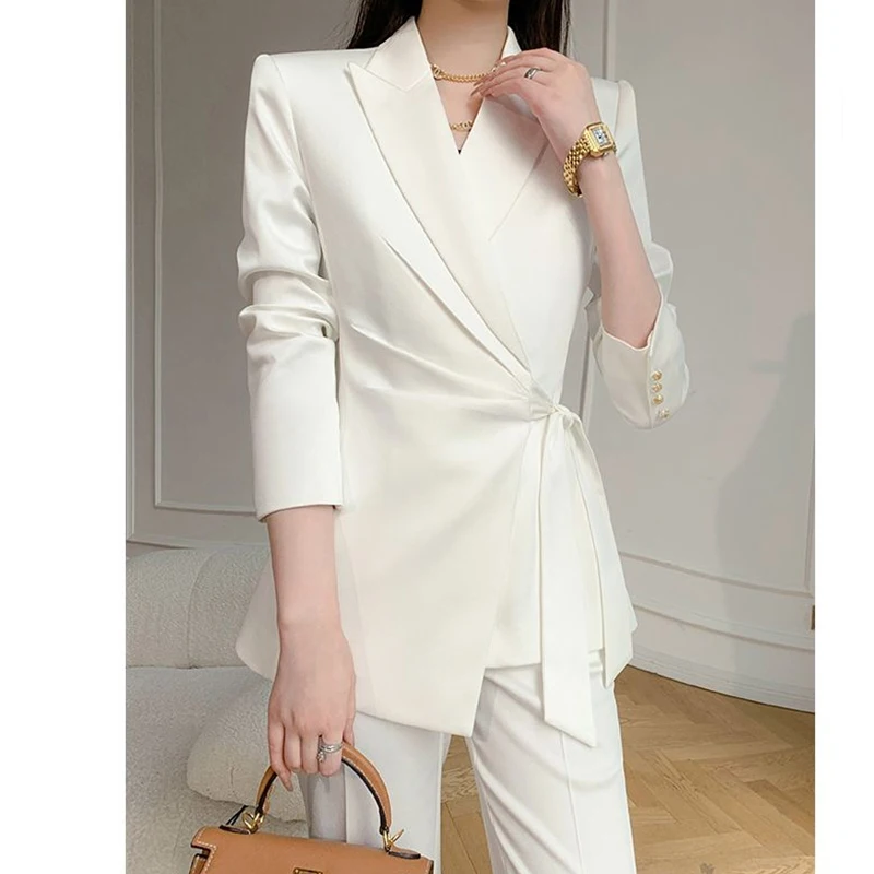 Женский Повседневный офисный комплект из двух предметов элегантный облегающий