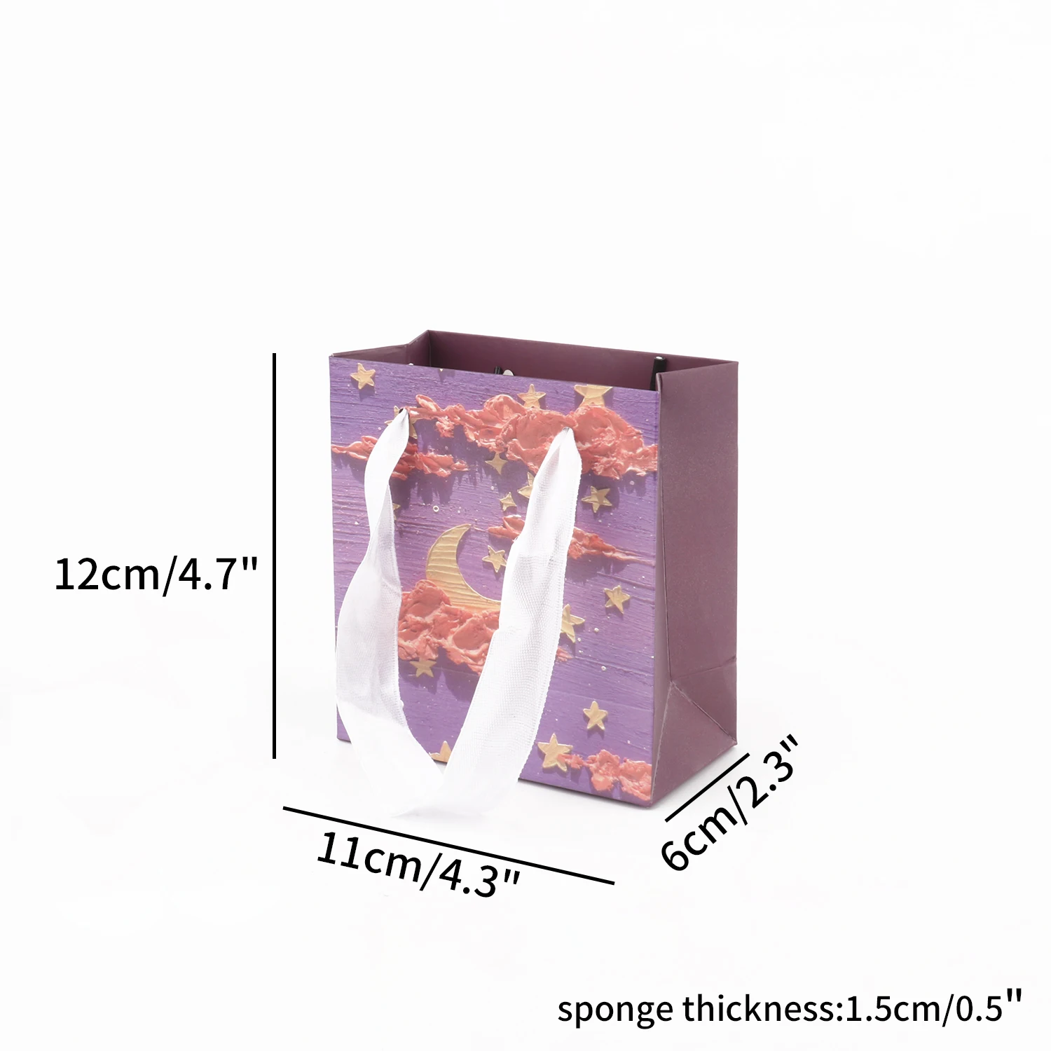 

Фиолетовая бумажная шкатулка для украшений GMB724