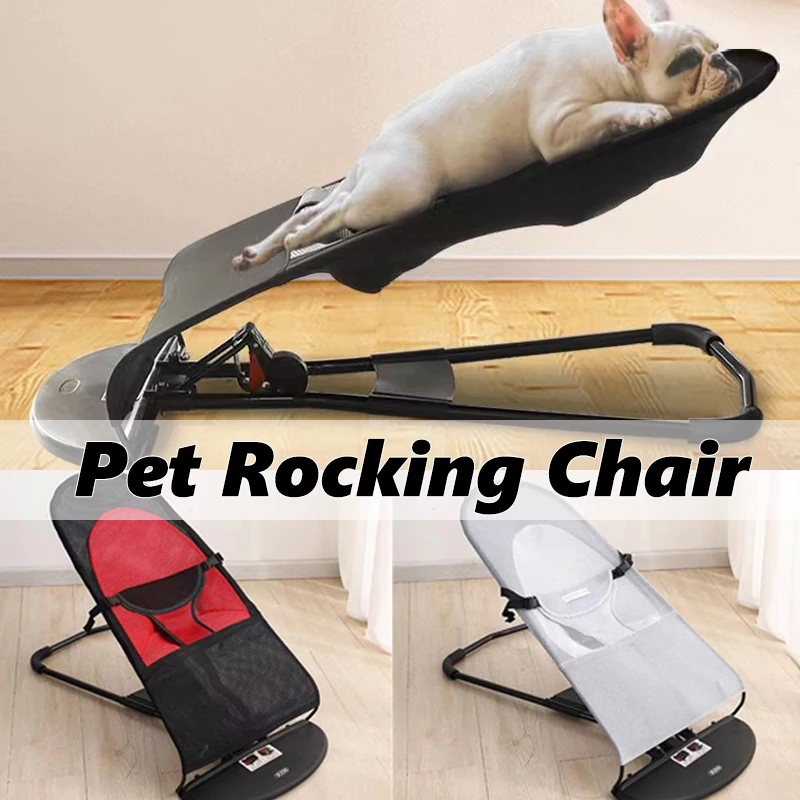 

Spring Supplie Folding Chair For Comfort Nest Sleeping Pet Puppy Rocking Bed Recliner Pet Dog Portable Swings House Nest