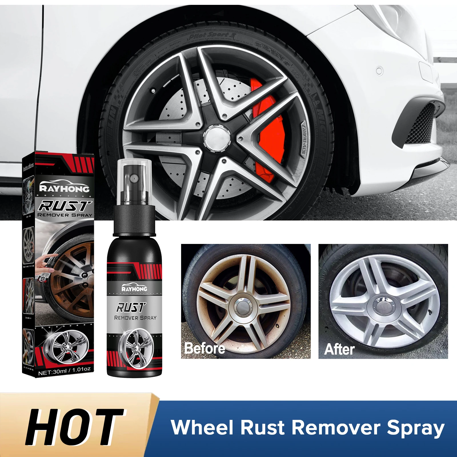 Средство для удаления ржавчины на колесах