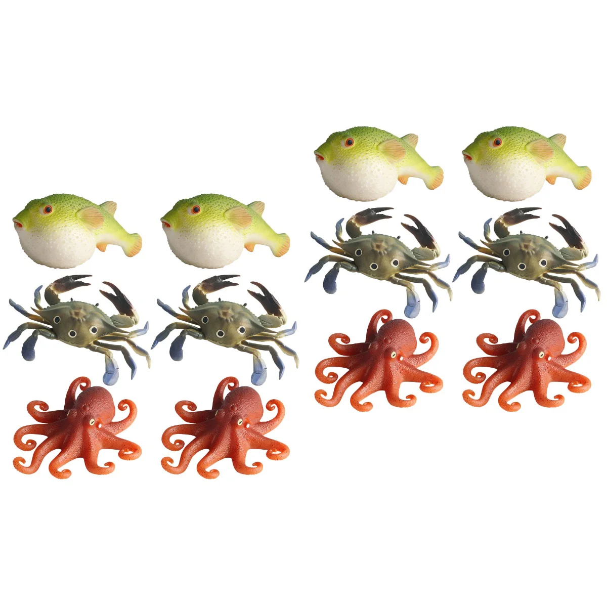 

6 Educational Crab Adorable Crab Learning Octopus Realistic Puffer Simulation