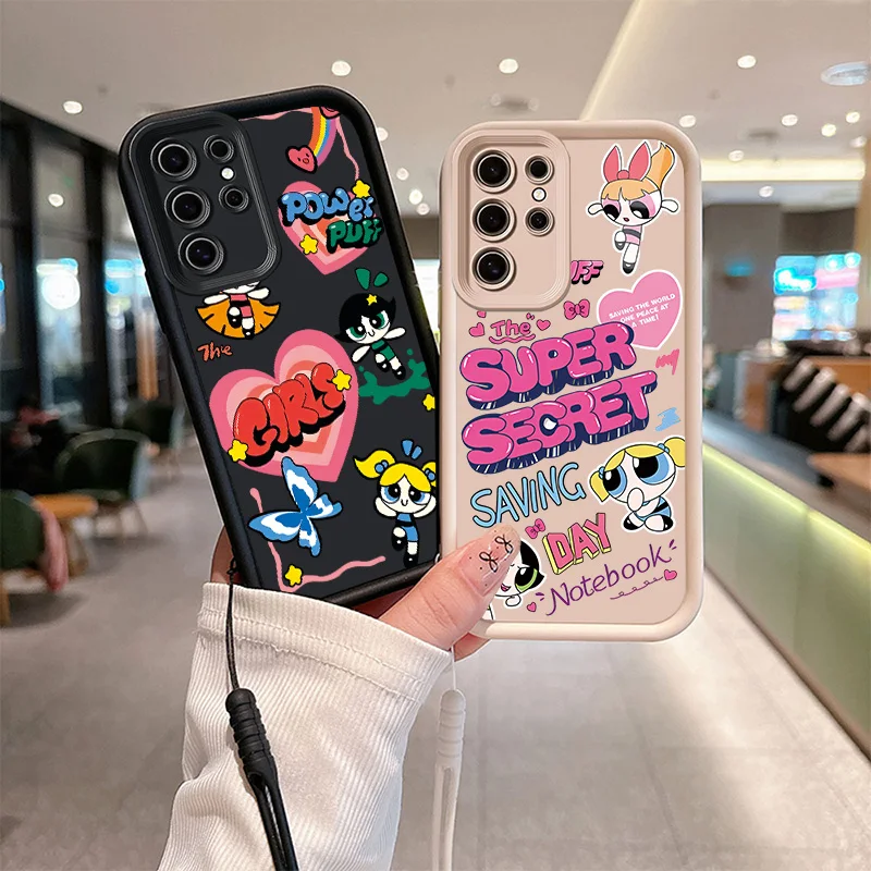 Чехол для телефона T-The P-Powerpuff G-Girls Eyes с веревкой и лестницей Xiaomi 12T 11Lite 14 Poco F5 F4 2 X5 4 3