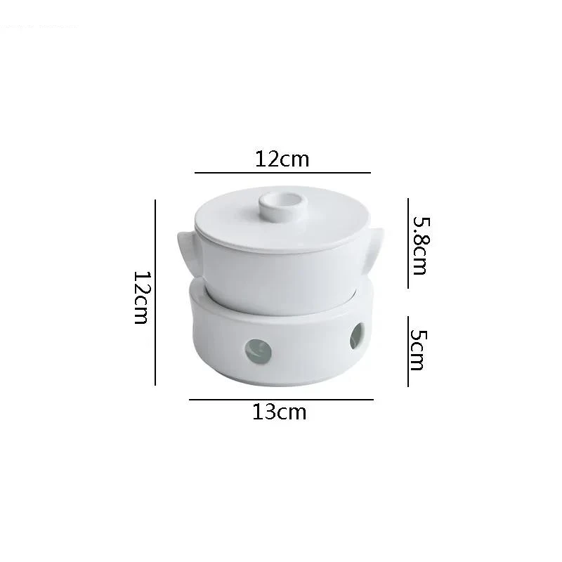 Чистая белая керамическая миска с крышкой изоляционная печь суп десерт миски для