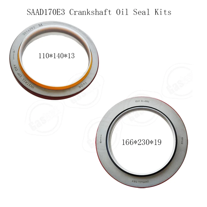 Переднее и заднее сальник коленчатого вала для Komatsu S6D170-3 6D170-3 S6D170E-3 SAAD170E3 Детали