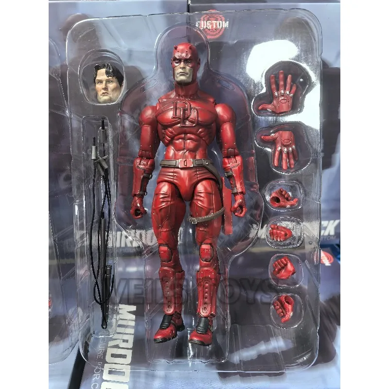 Фото В наличии FlefToys Daredevil Classic Red Shadowland Reborn Black 8-дюймовая фигурка Дьявол Защитник Мэтт Мёрдок Легенды №5