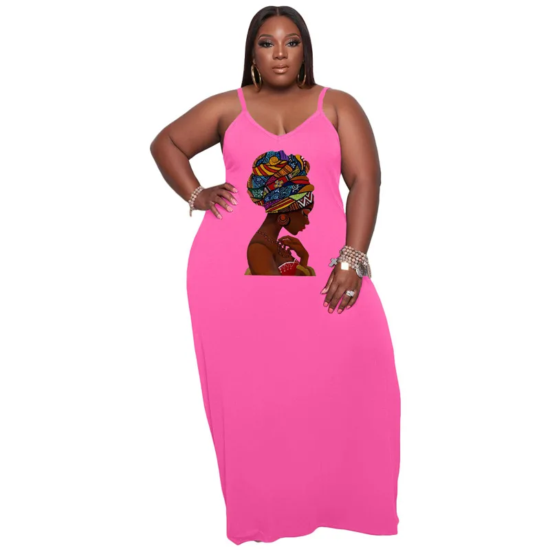 

Женское платье-макси на тонких бретельках, с V-образным вырезом и карманами