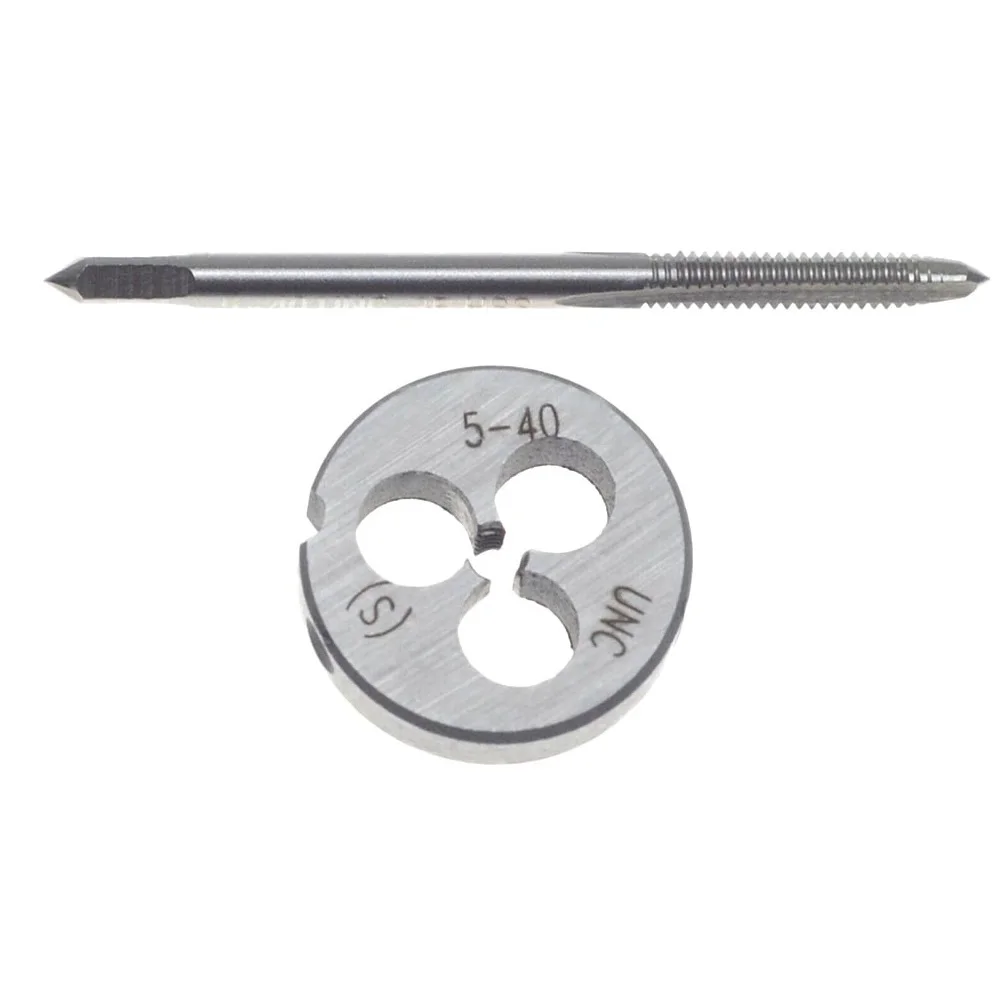 

1pc HSS 5-40 UNC Plug Tap And 1pc 5-40 UNC Die Threading Tool Right Hand Machine Tap Drill Machine Plug Tap Die