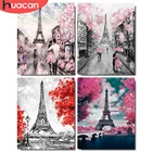 Картина маслом по номерам HUACAN, городской пейзаж, Женский уникальный подарок, картина по номерам, башня для гостиной