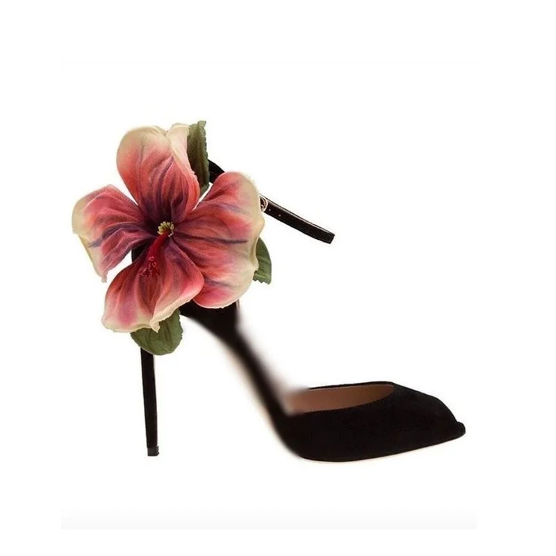 Сандалии женские на тонком высоком каблуке пикантные модные туфли с открытым