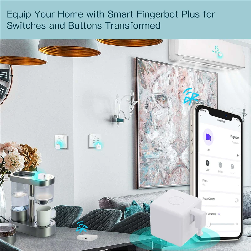 

Tuya Smart Home Bluetooth Finger Robot Remote Control Fingerbot Switch Button Pusher for Smart Life App Voice Control