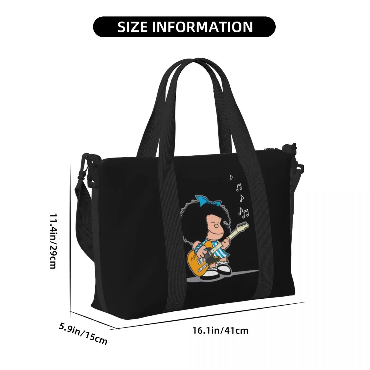 Большая большая сумка-тоут Mafalda Quino Comics женская классическая сумка-шоппер с