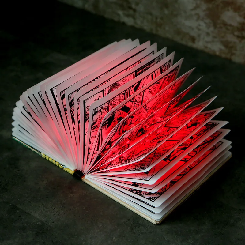 СВЕТОДИОДНЫЙ ночник в виде книги 3D портативный магнитный складной настольный